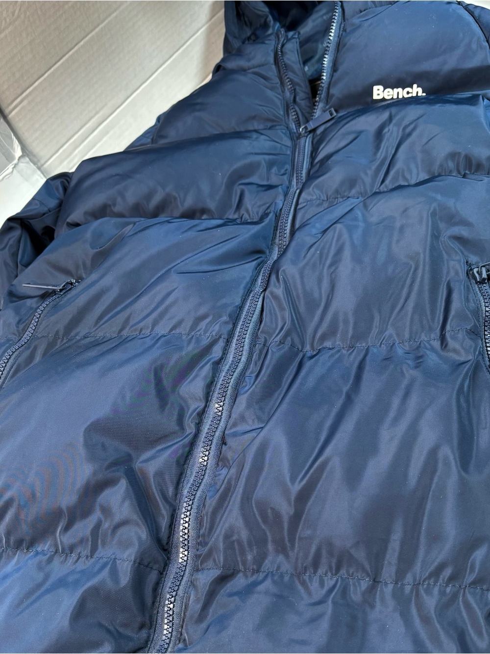 Bench Navy Blue Long Puffer Coat Jacket NWOT Size XS 0°C to -10°C - Picture 3 of 6